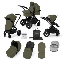 Ickle Bubba Stomp Luxe 9 Piece Pram Bundle Woodland