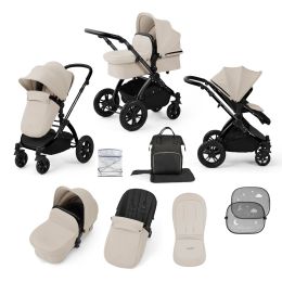 Ickle Bubba Stomp Luxe 9 Piece Pram Bundle Stone