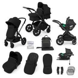 Ickle Bubba Stomp Luxe 12 Piece Cirrus Travel System Bundle Midnight