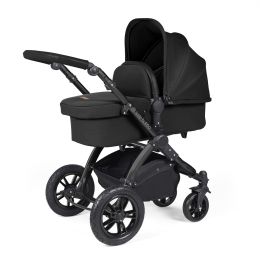 Ickle Bubba Stomp Luxe All In One Cirrus I-Size Travel System Midnight Plus Free Bedside Crib