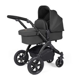 Ickle Bubba Stomp Luxe All In One Cirrus I-Size Travel System Charcoal Grey Plus Free Bedside Crib