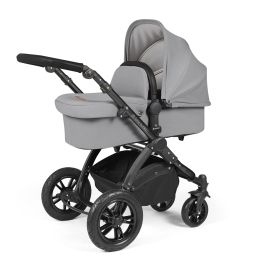 Ickle Bubba Stomp Luxe All In One Cirrus I-Size Travel System Pearl Grey Plus Free Bedside Crib