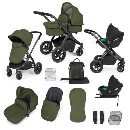 Ickle Bubba Stomp Luxe All In One Cirrus I-Size Travel System Woodland