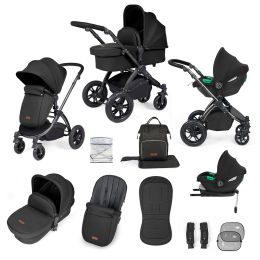 Ickle Bubba Stomp Luxe All In One Cirrus I-Size Travel System Midnight