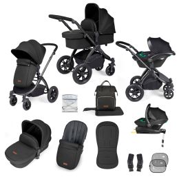 Ickle Bubba Stomp Luxe All In One Stratus I-Size Travel System Midnight