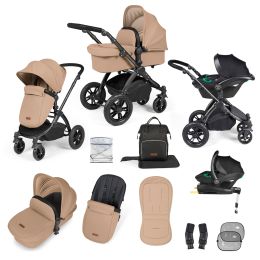 Ickle Bubba Stomp Luxe All In One Stratus I-Size Travel System Desert