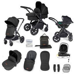 Ickle Bubba Stomp Luxe 12 Piece Nimbus 180° Travel System Bundle Midnight