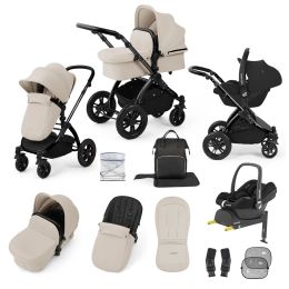 Ickle Bubba Stomp Luxe 12 Piece Maxi Cosi Cabrio Travel System Bundle Stone