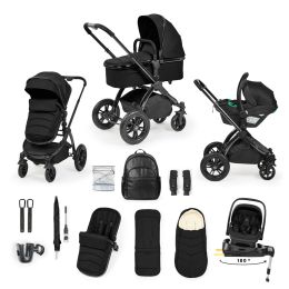 Ickle Bubba Stomp Luxe Elements Edition 15 Piece Nimbus 180° Travel System Bundle Raven