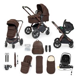 Ickle Bubba Stomp Luxe Elements Edition 15 Piece Nimbus 180° Travel System Bundle Chestnut