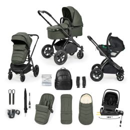 Ickle Bubba Stomp Luxe Elements Edition 15 Piece Nimbus 180° Travel System Bundle Forest