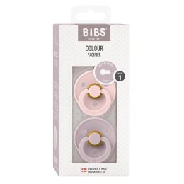 Bibs Pacifier Round Collection 2 Pack Size 1 Blossom/Dusky Lilac