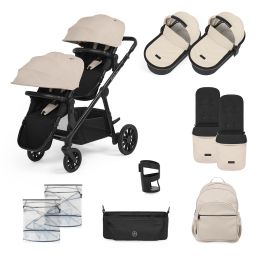 Ickle Bubba Virgo Growing Family Twin 12 Piece Pram Bundle Stone