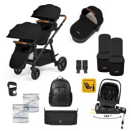 Ickle Bubba Virgo Growing Family 14 Piece Nimbus 180° Travel System Bundle Black