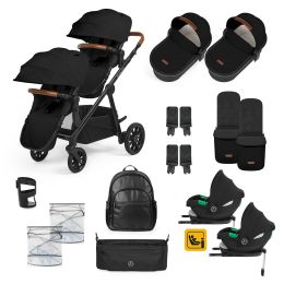 Ickle Bubba Virgo Growing Family Twin 18 Piece Cirrus Travel System Bundle Black