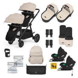 Ickle Bubba Virgo Growing Family Twin 18 Piece Cirrus Travel System Bundle Stone