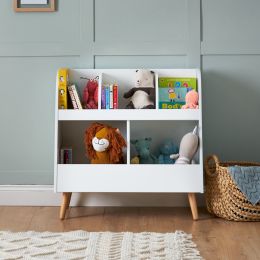 Obaby Maya Bookcase / Toy Storage White And Natural