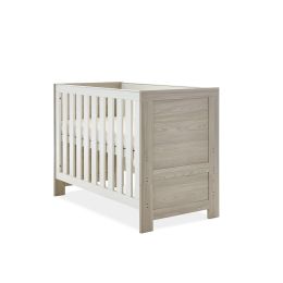 Obaby Nika Mini Cot Grey Wash And White