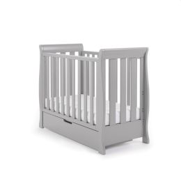 Obaby Stamford Space Saver Sleigh Cot Warm Grey