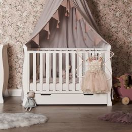 Obaby Stamford Mini Sleigh Cot White