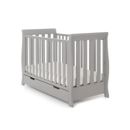 Obaby Stamford Mini Sleigh Cot Warm Grey