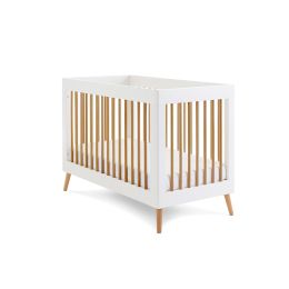 Obaby Maya Mini Cot White And Natural