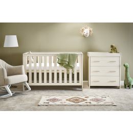 Obaby Nika Cot Bed 2 Piece Room Set Oatmeal