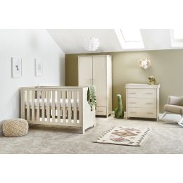 Obaby Nika Cot Bed 3 Piece Room Set Oatmeal