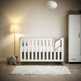 Obaby Nika Cot Bed Grey Wash And White