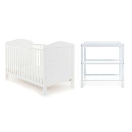 Obaby Whitby Cot Bed 2 Piece Room Set White