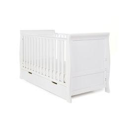 Obaby Stamford Classic Sleigh Cot Bed White