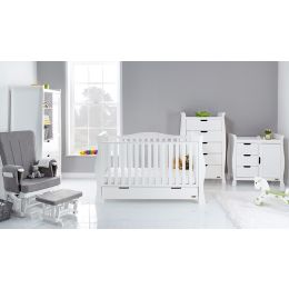 Obaby Stamford Luxe 5 Piece Room Set White