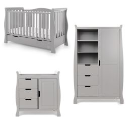 Obaby Stamford Luxe 3 Piece Room Set Warm Grey