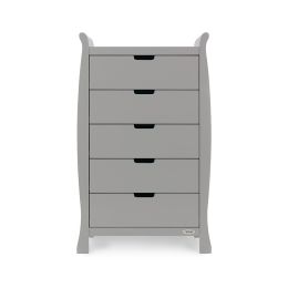 Obaby Stamford Sleigh Tall Chest Of Drawers Warm Grey