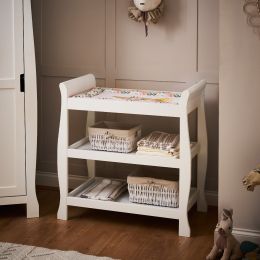 Obaby Stamford Sleigh Open Changing Unit White