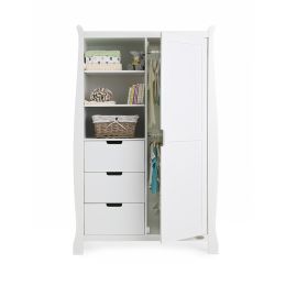 Obaby Stamford Double Wardrobe White