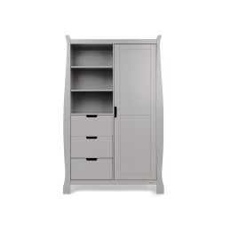 Obaby Stamford Sleigh Double Wardrobe Warm Grey