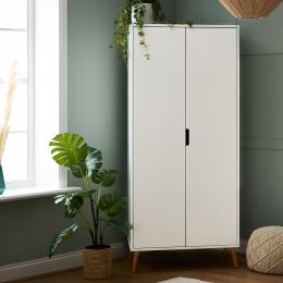 Obaby Maya Double Wardrobe White And Natural