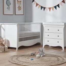 CuddleCo Clara 2 Piece Room Set White