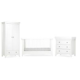 CuddleCo Clara 3 Piece Room Set White