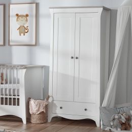 CuddleCo Clara Wardrobe White/Ash