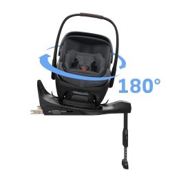 Maxi Cosi Fame Cabin Travel System Bundle With Coral Slide Pro Car Seat Moon Graphite