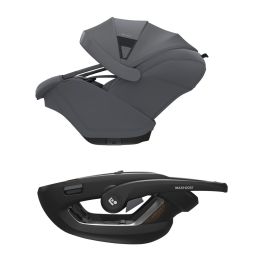Maxi Cosi Coral Slide Pro Car Seat & FamilyFix Slide Pro Base Moon Graphite
