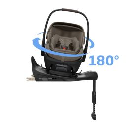 Maxi Cosi Fame Cabin Travel System Bundle With Coral Slide Pro Car Seat Oak Truffle