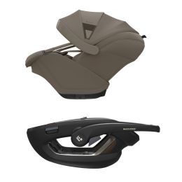 Maxi Cosi Coral Slide Pro Car Seat & FamilyFix Slide Pro Base Oak Truffle