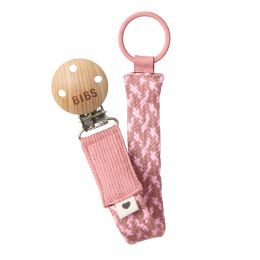 Bibs Pacifier Clip Dusty Pink/Baby Pink