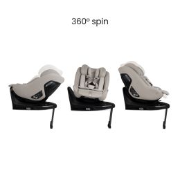Silver Cross Approach Plus 360 I-Size Car Seat & Base Natural Taupe