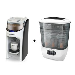 Baby Brezza Bundle: Formula Pro Advanced & Sterilizer Dryer Advanced White