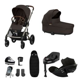 Cybex Balios S Lux 10 Piece Bundle With Cloud G Car Seat & Base Chocolate Brown