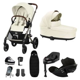 Cybex Balios S Lux 10 Piece Bundle With Cloud G Car Seat & Base Seashell Beige